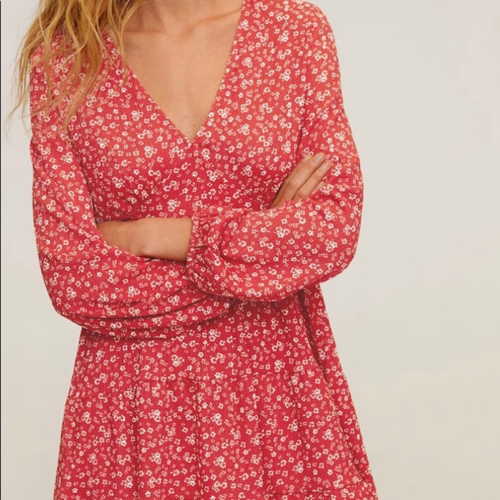Mango textured printed dress size 4